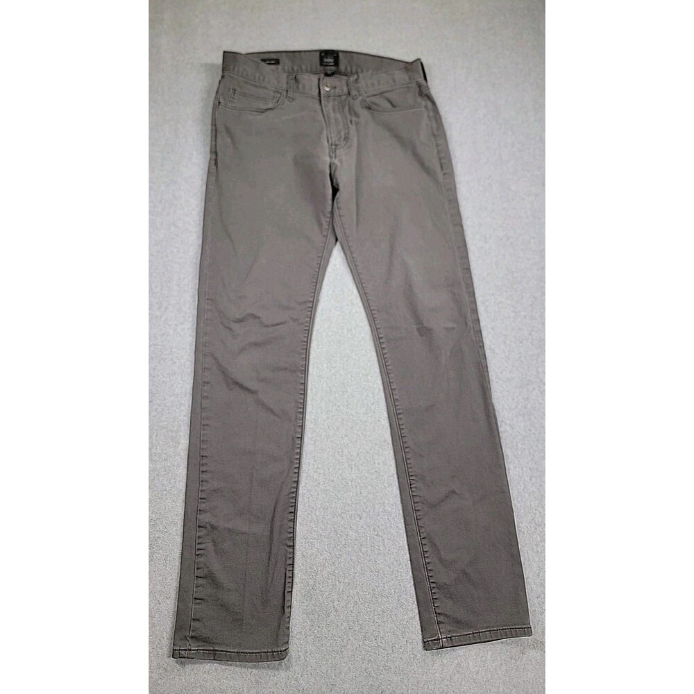 J Crew Pants Mens 31x34 (31x32) 484 Slim Khakis Olive‎ Green Stretch Flat Preppy